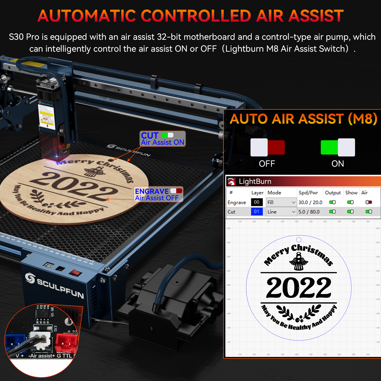 SCULPFUN-S30-Pro-10W-Laser-Graviermaschine-Cutter-Automatische-Luftunterstuumltzung-006x008mm-Laserf-1973250-4